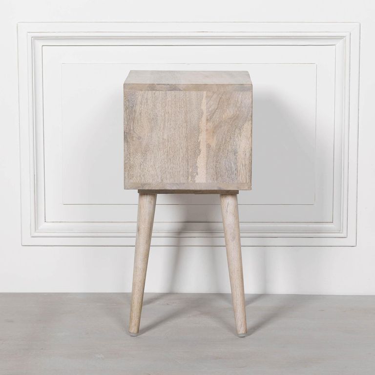 Bedside Table with Shelf - Washed Mango Wood