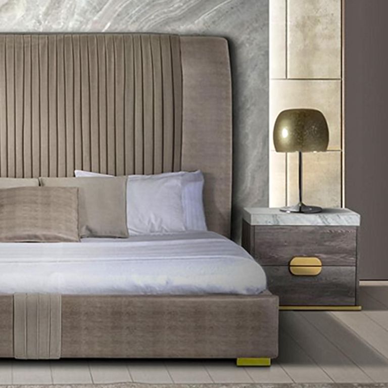 Westin Bedside Cabinet - 2 Drawer - Marble Top - Variation Available