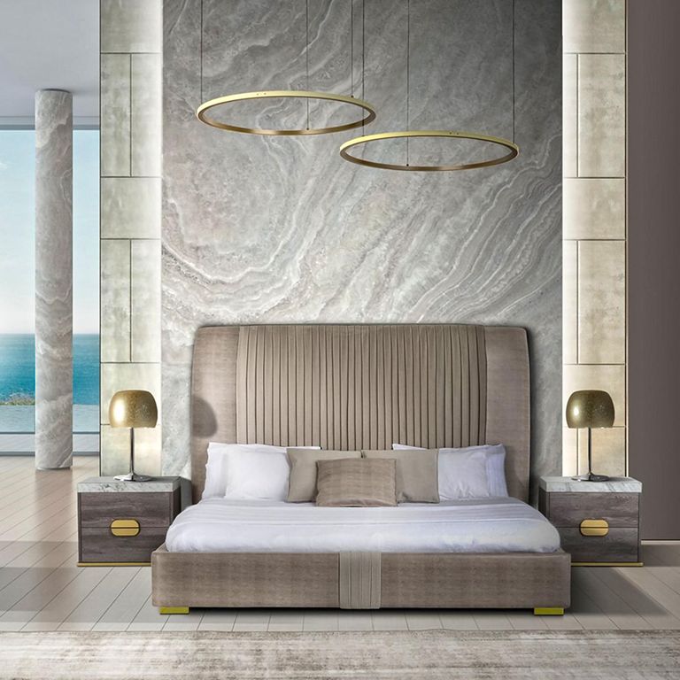 Westin Bedside Cabinet - 2 Drawer - Marble Top - Variation Available