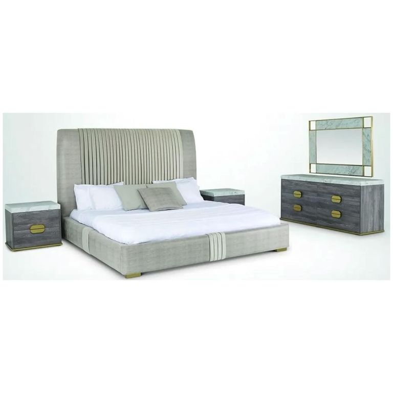 Westin Bedside Cabinet - 2 Drawer - Marble Top - Variation Available