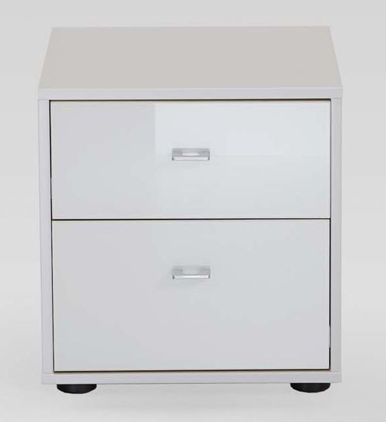 Tokio Bedside Cabinet - 2 Drawer - Glass Front - Variation Available