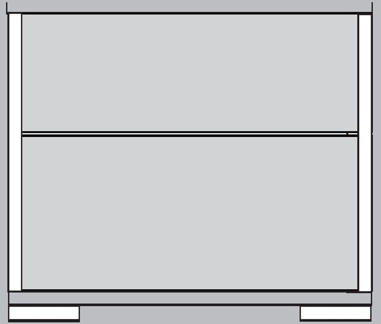 Tokio Bedside Cabinet - 2 Drawer - Magnolia Glass and Havana Carcase - Silver Handle