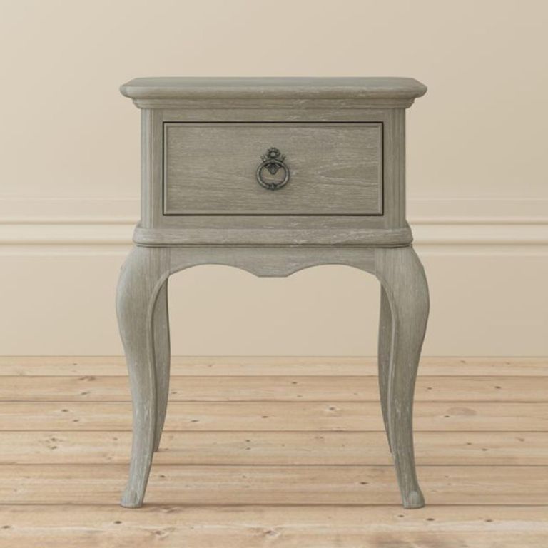 Camille Bedside Table - 1 Drawer - Grey Oak