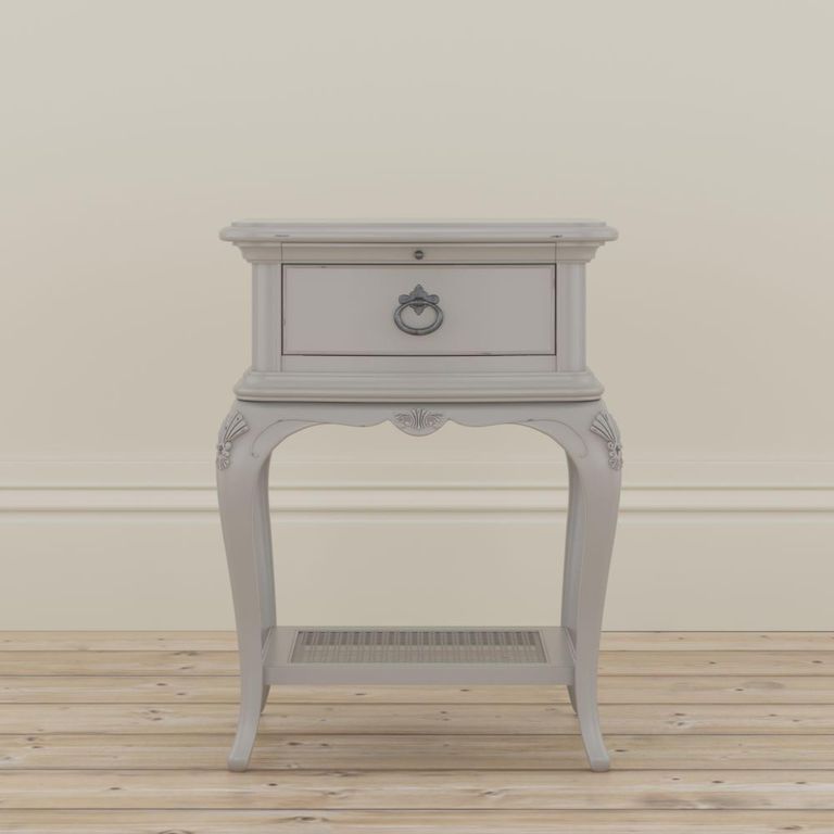 Etienne Bedside Table - 1 Drawer - Grey