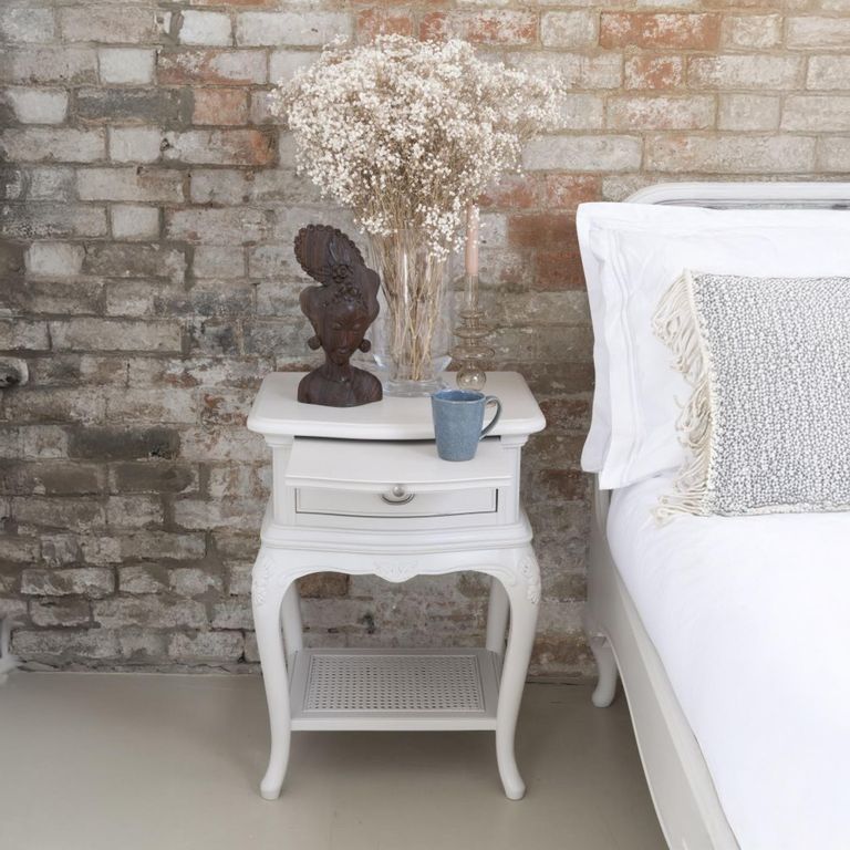 Etienne Bedside Table - 1 Drawer - Grey