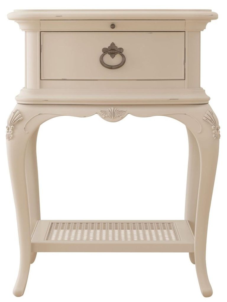 Ivory Bedside Table - 1 Drawer