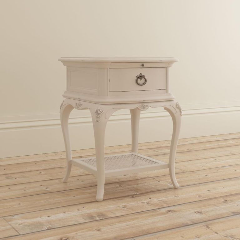 Ivory Bedside Table - 1 Drawer