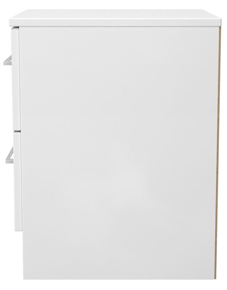Worcester White 2 Drawer Bedside Cabinet