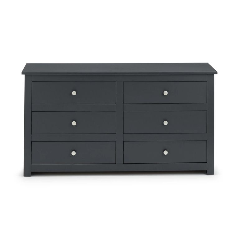 Radley Chest of Drawers - 6 Drawer - Wide - Dark Grey