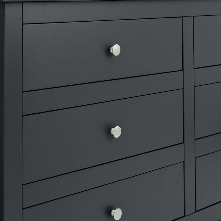 Radley Chest of Drawers - 6 Drawer - Wide - Dark Grey