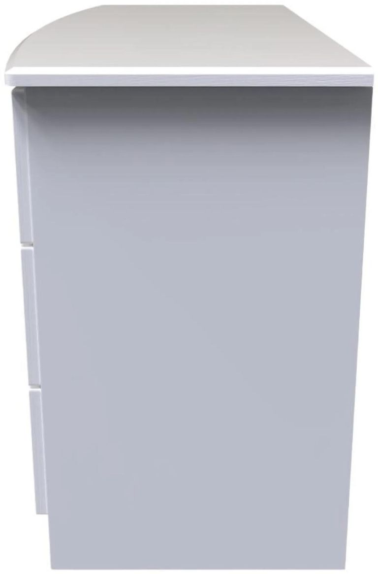 Bella White 6 Drawer Midi Dresser