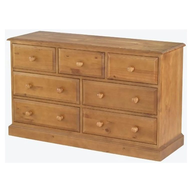 Henbury Pine 3+4 Drawer Wide Chest