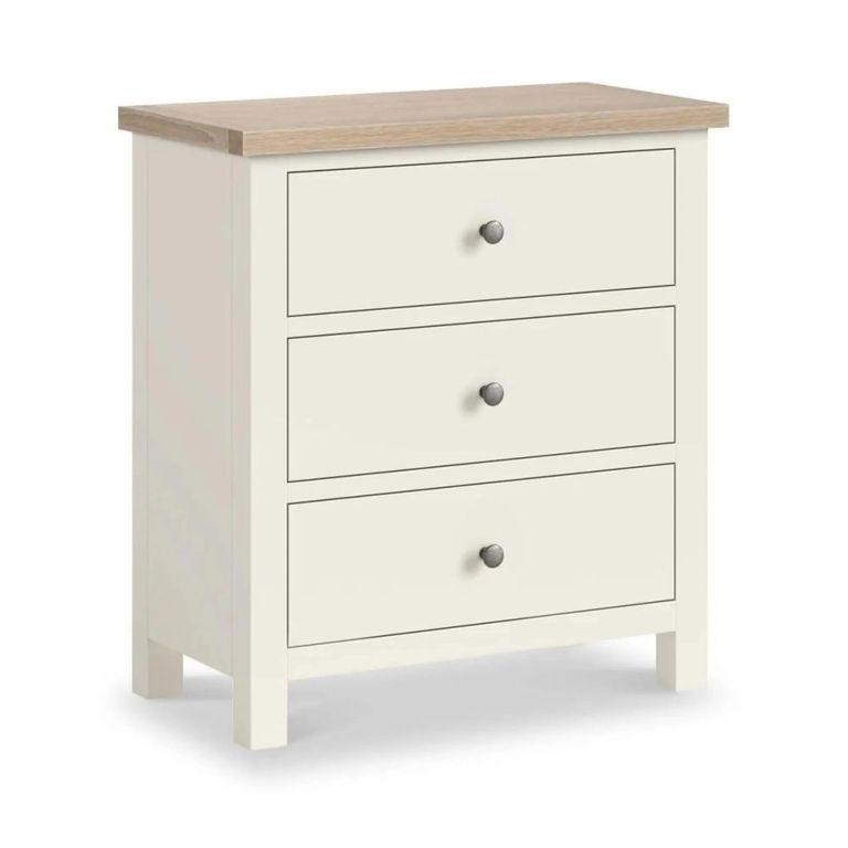 Modern Chest - 3 Drawer - White Painted