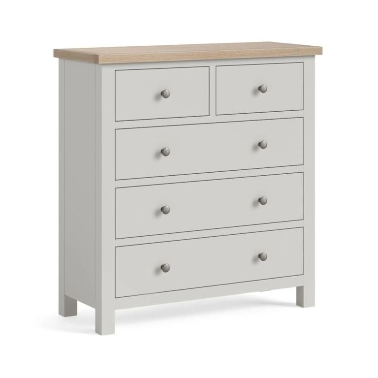 Modern Chest - 2+3 Drawer - Grey Painted