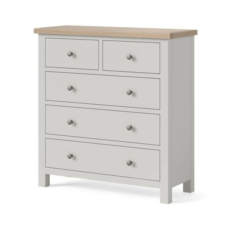 Modern Chest - 2+3 Drawer - Grey Painted