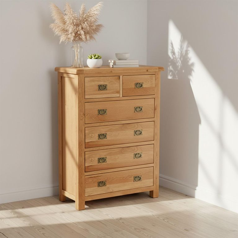 Salisbury Premium Chest - 2+4 Drawer - Oak