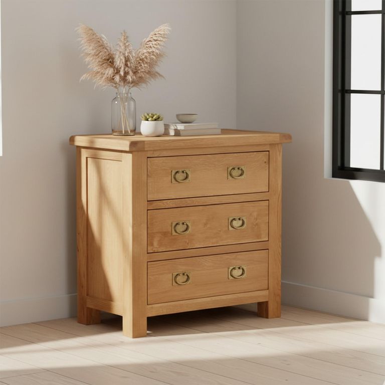 Salisbury Premium Small Chest - 3 Drawer - Oak