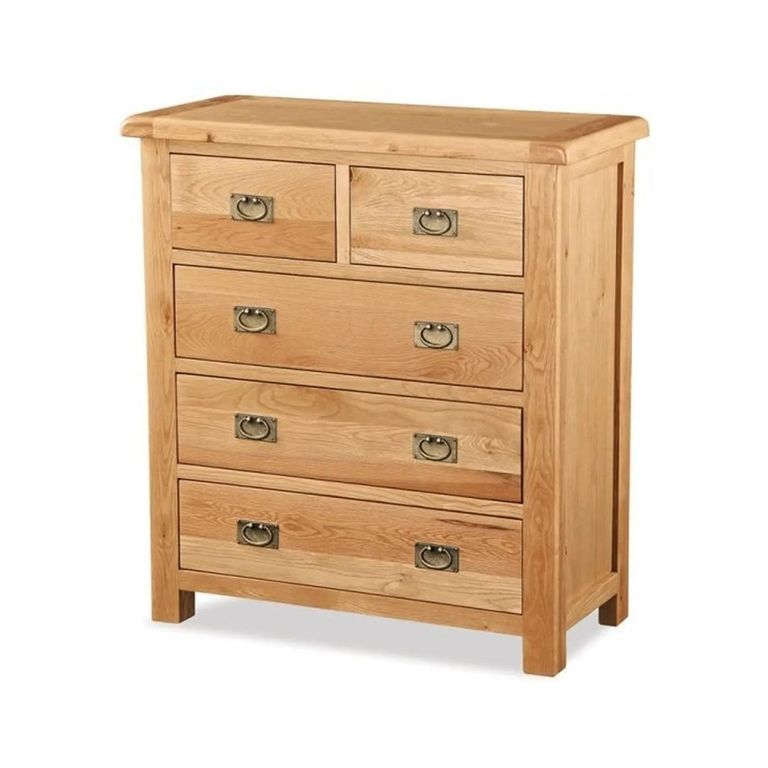 Salisbury Premium Wide Chest - 2+3 Drawer - Oak