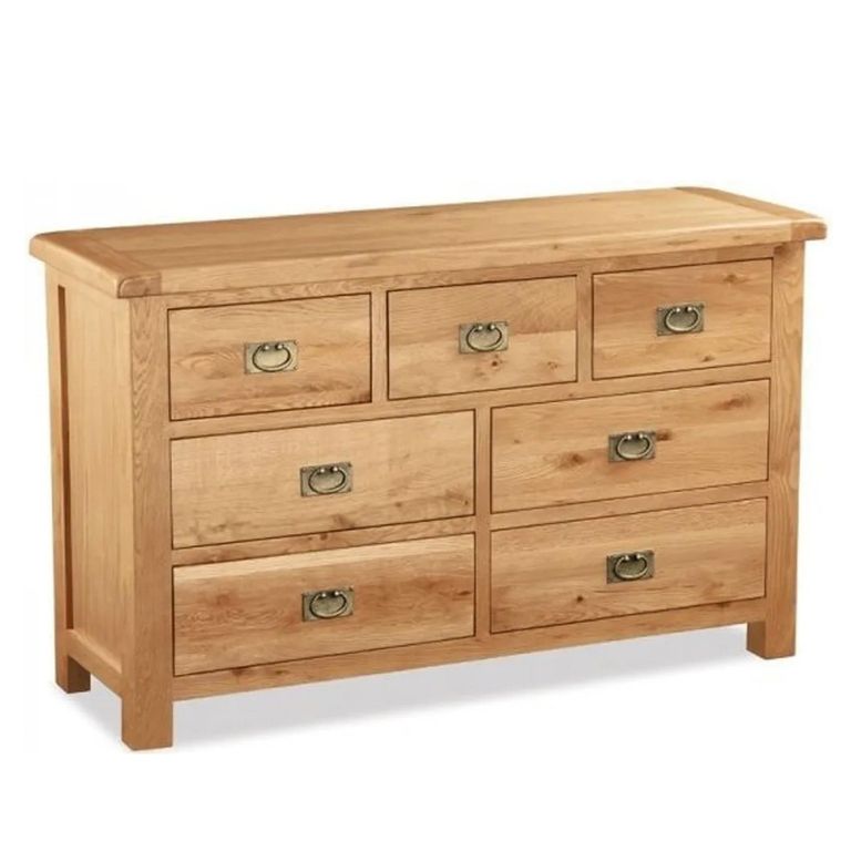 Salisbury Premium Wide Chest - 3+4 Drawer - Oak