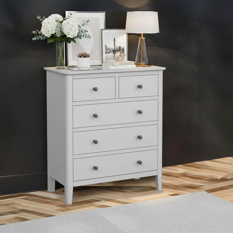 Stowe Chest - 2+3 Drawer - Grey