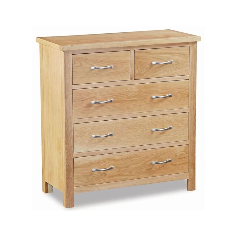 New Trinity Chest - 3+2 Drawer - Natural Oak