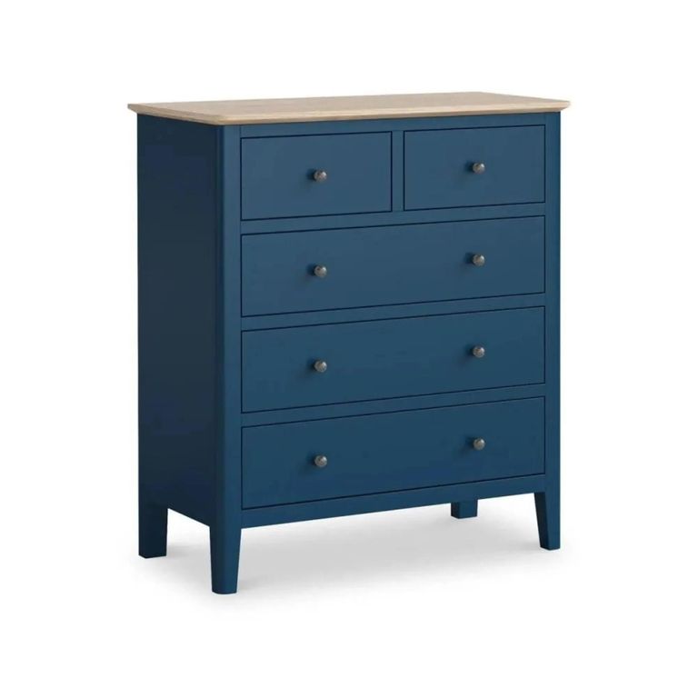 Marlow Chest of Drawers - 2+3 Drawer - Blue