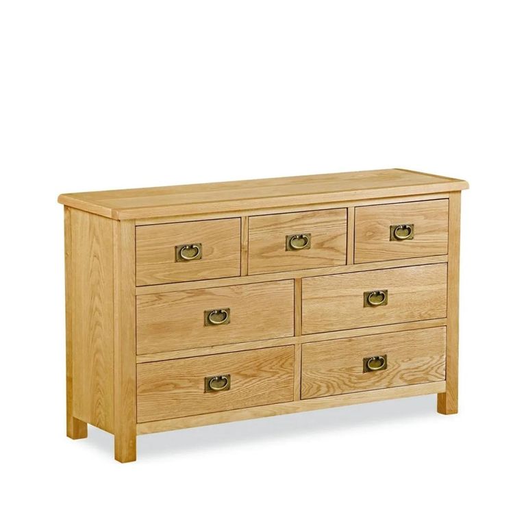 Salisbury Lite Wide Chest - 3+4 Drawer - Oak