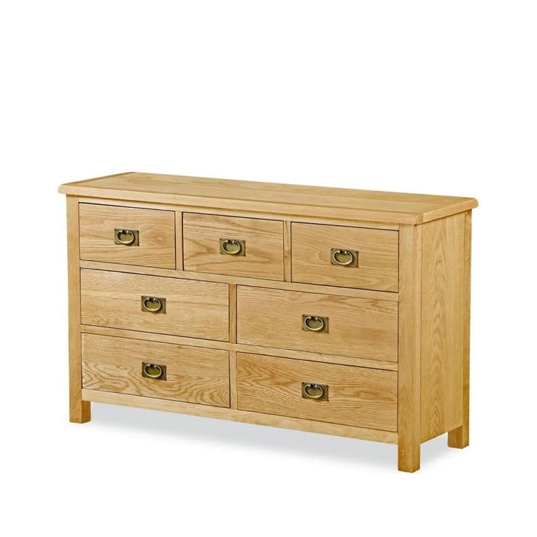 Salisbury Lite Wide Chest - 3+4 Drawer - Oak