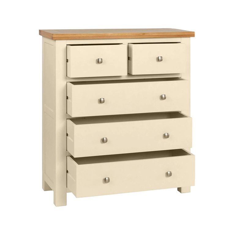 Lundy Chest - 2+3 Drawer - Ivory Painted