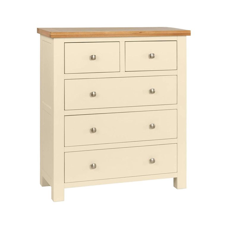 Lundy Chest - 2+3 Drawer - Ivory Painted