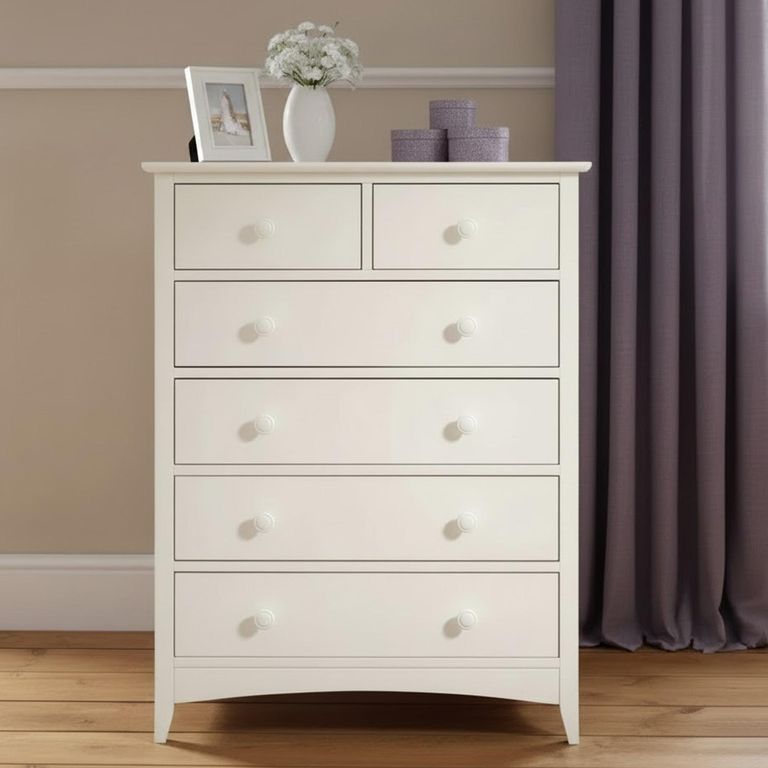 Cameo Chest of Drawers - 4+2 Drawer - White