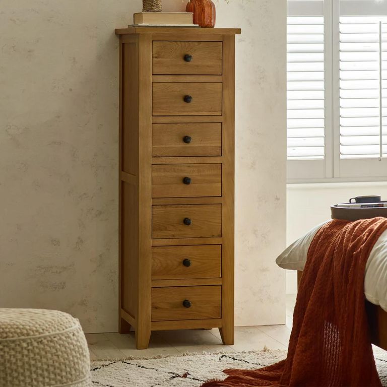 Marlborough Chest of Drawers - 7 Drawer - Tall - Oak