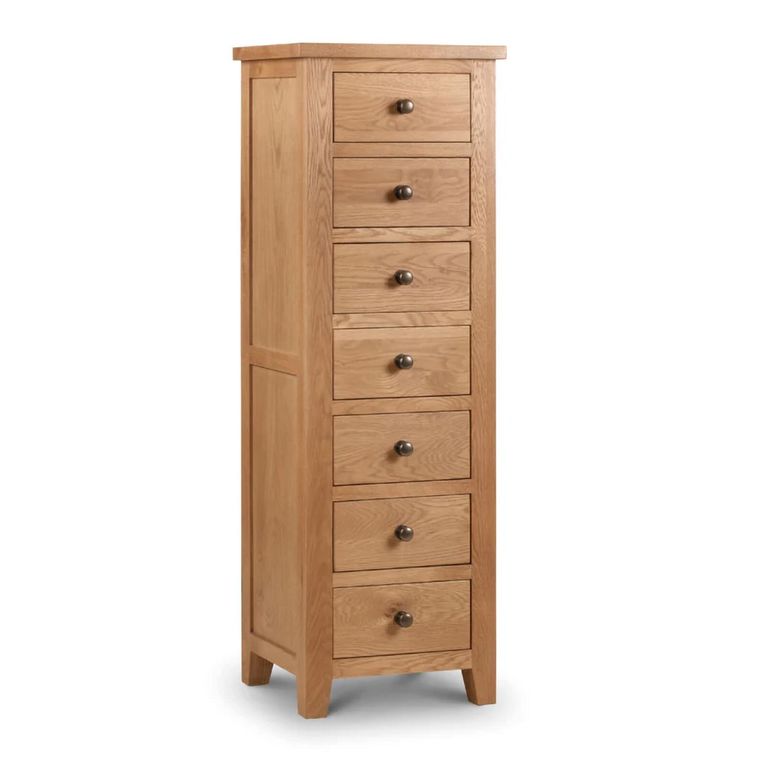 Marlborough Chest of Drawers - 7 Drawer - Tall - Oak