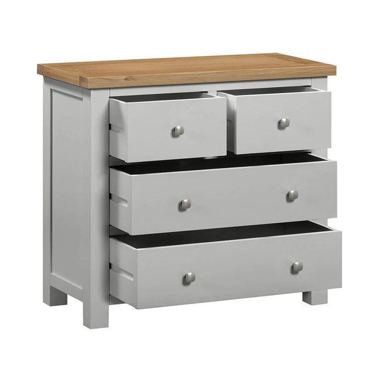 Lundy Chest - 2+2 Drawer - Grey Painted