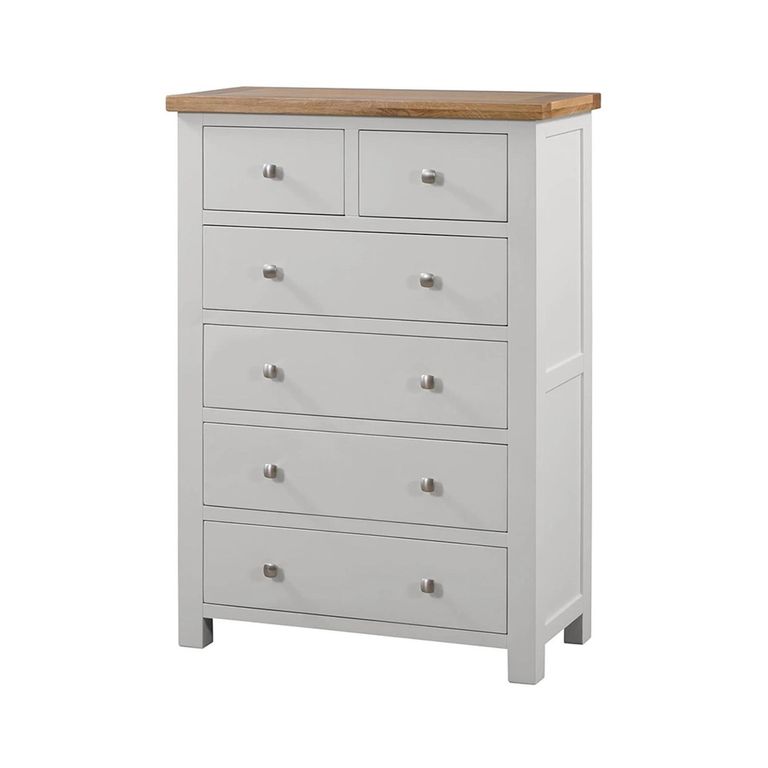 Lundy Chest - 2+4 Drawer - Grey Painted