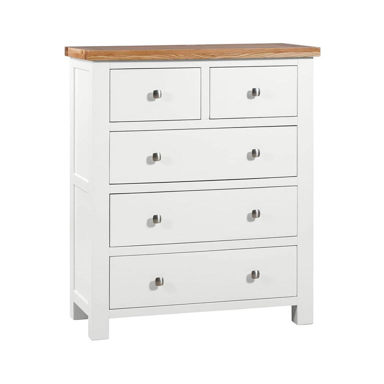 Lundy Chest - 2+3 Drawer - White Painted