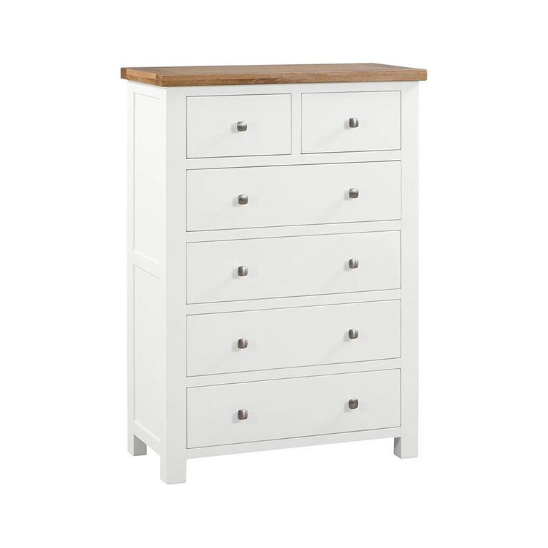 Lundy Chest - 2+4 Drawer - White Painted