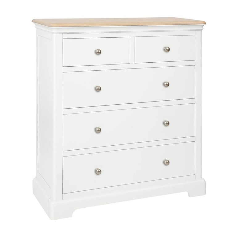 Cromwell Chest - 2+3 Drawer - White Painted