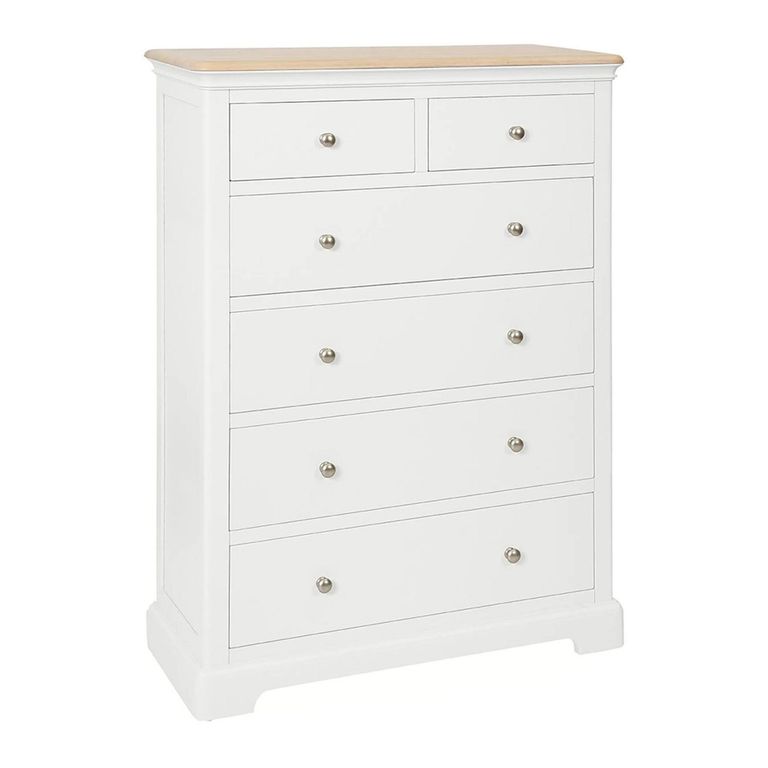 Cromwell Wardrobe - 4 Door - 2 Drawer - White Painted