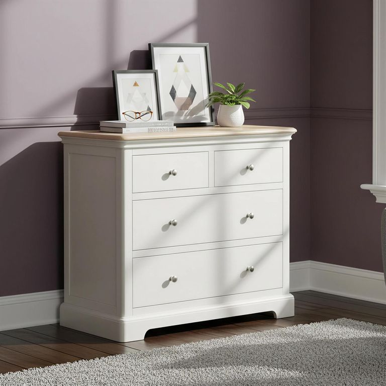 Cromwell Chest - 2+2 Drawer - Grey Painted