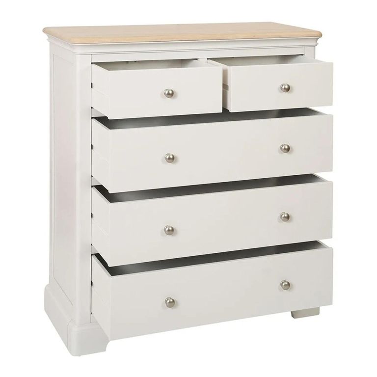 Cromwell Chest - 2+3 Drawer - Grey Painted