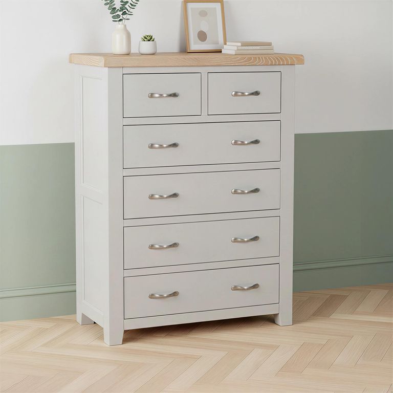 Wilmont Chest - 2+4 Drawer - Grey Painted