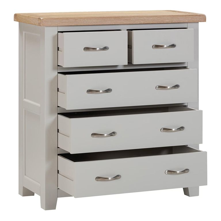 Wilmont Chest - 2+3 Drawer - Grey Painted