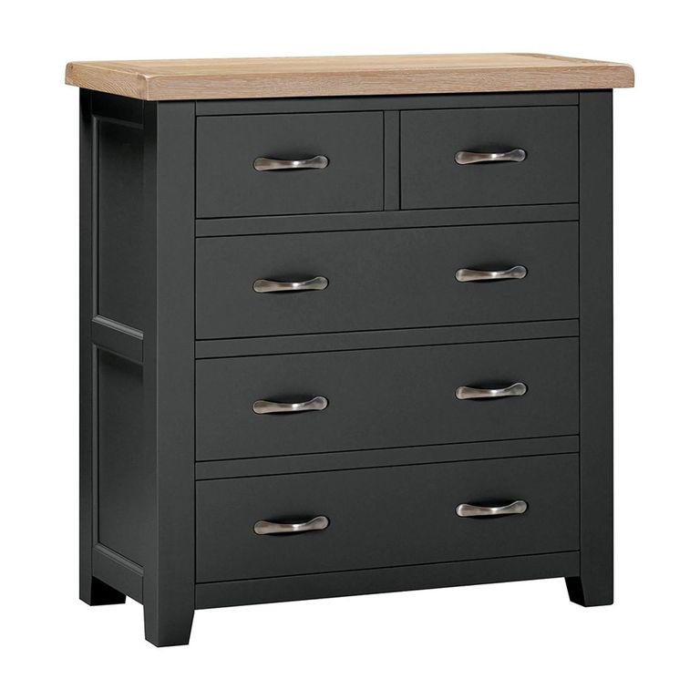 Wilmont Chest - 2+3 Drawer - Black Painted