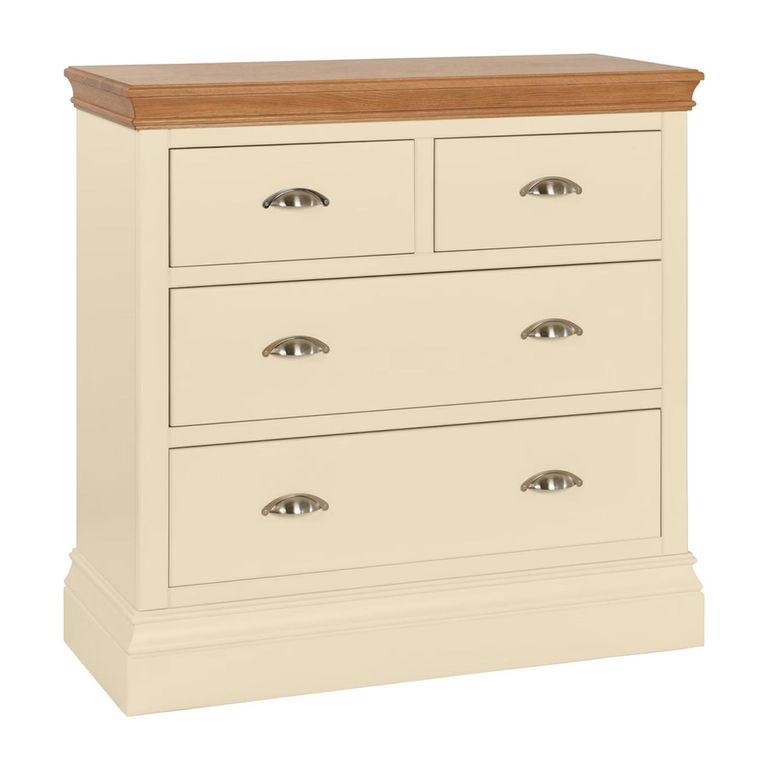 Versailles Chest - 2+2 Drawer - Ivory Painted