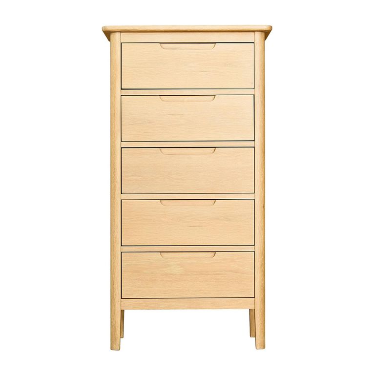 Twyford Narrow Chest - 5 Drawer - Oak