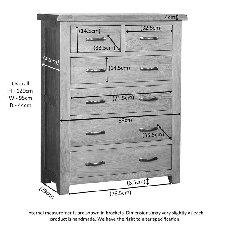 Somer Chest - 4+2 Drawer - Oak