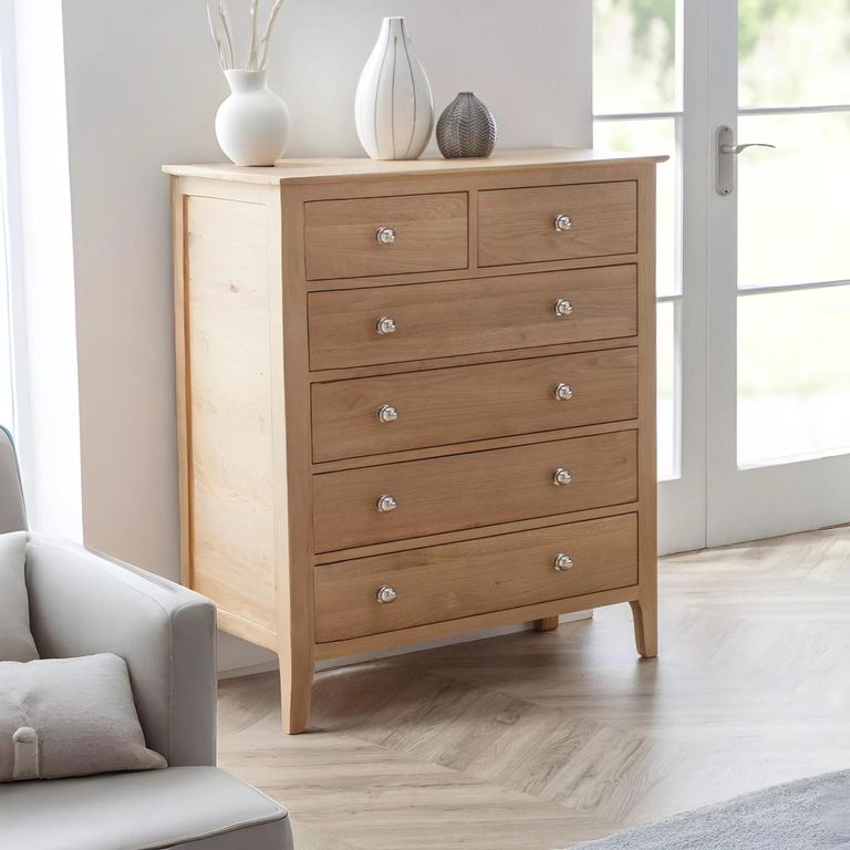 Cotswold Chest of Drawers - 4+2 Drawer - Oak