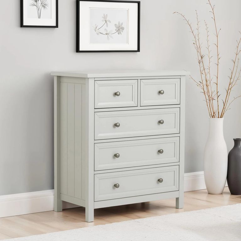 Maine Chest of Drawers - 3+2 Drawer - Grey