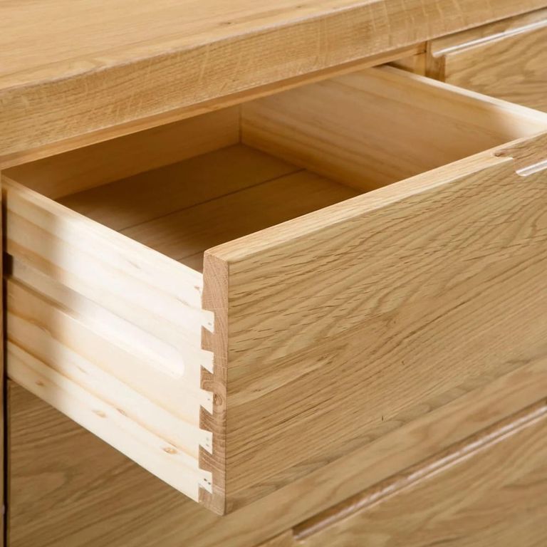 Curve Chest of Drawers - 3+2 Drawer - Oak